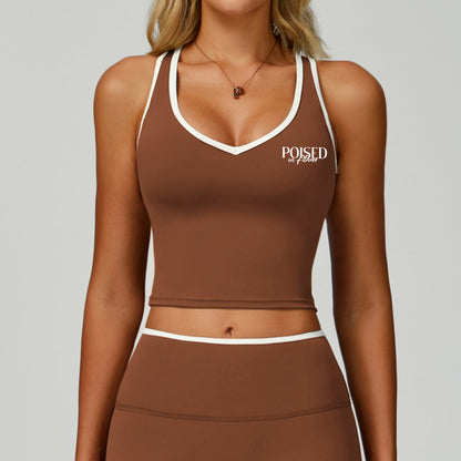 White Trim Racer Back