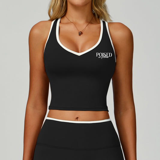 White Trim Racer Back