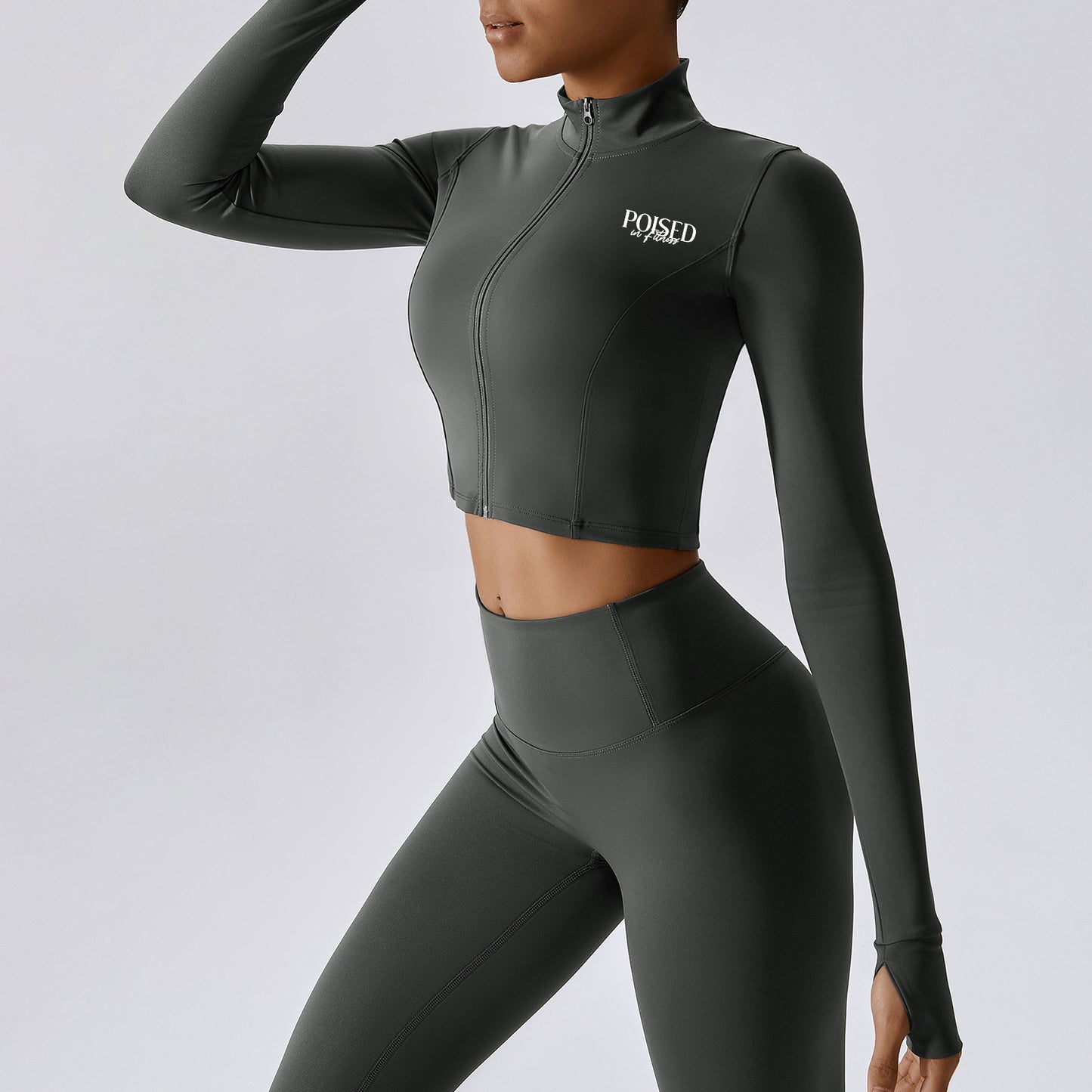 Cropped Zip Up