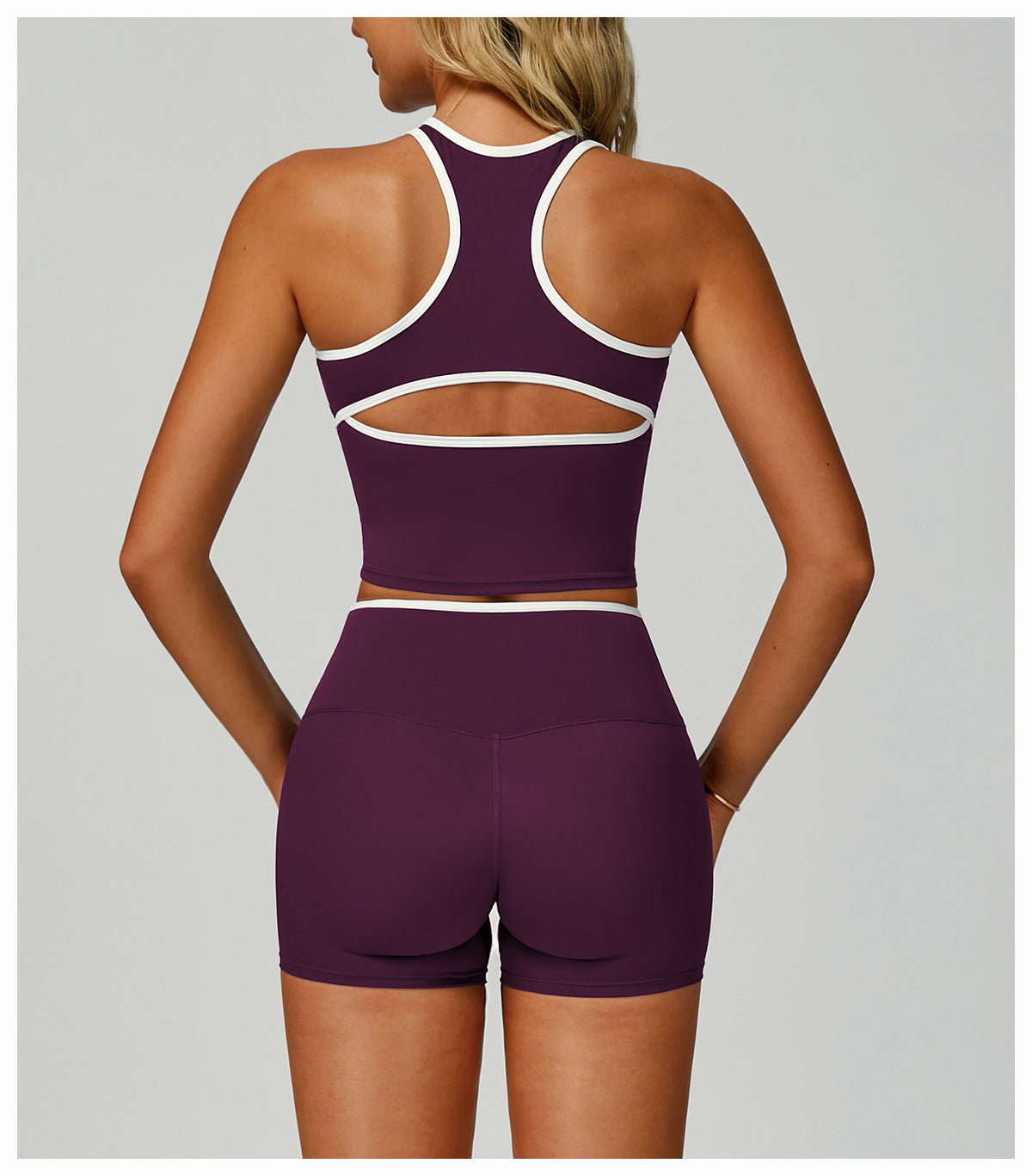 White Trim Racer Back